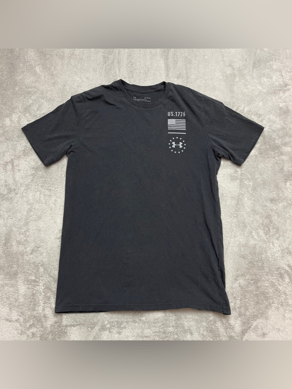 Under Armour Black Freedom Flag Back Logo Men's Size Medium M